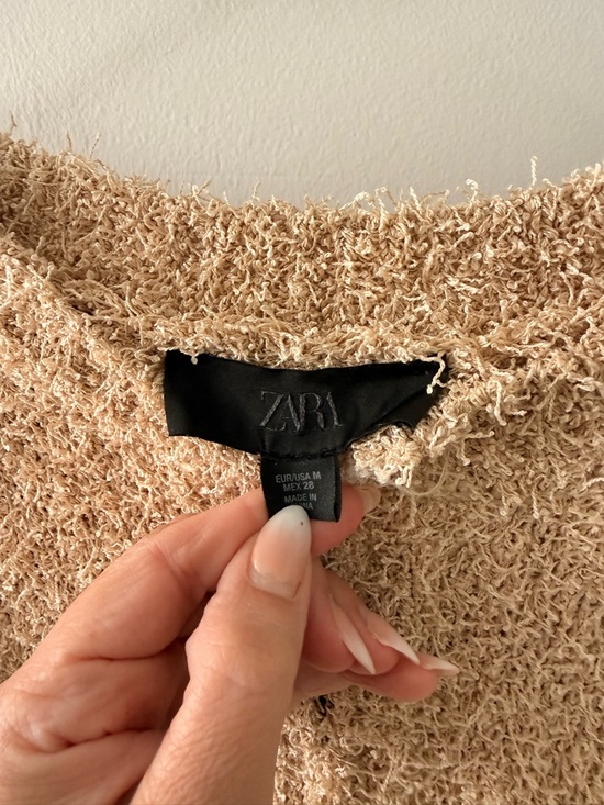 Zara Cropped Shaggy Cardigan - Picture 2 of 2